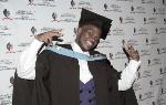 Melusi Mntungwa is ecstatic to graduate cum laude with his Bachelor of Arts Honours degree