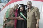 Blade Nzimande with his niece Luluma Gumbi and his wife