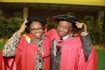 Husband and wife graduate together