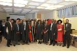Academic procession backstage