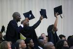 Excited students at graduation 2016