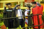 Masters in Education graduates with their supervisor Dr Phumlani Myende