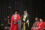 Professor Bala Pillay presents Professor Albert Modi with the Distinguished Teacher's award