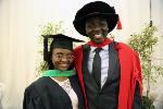 Husband and wife graduate, Winnie Nakiyingi and Joseph Malinzi