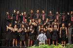 The angelic choir serenades the crowd during graduation
