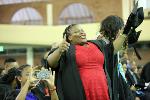 Students dance to Hugh Masekela's song