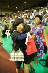 UKZN staff member Xolile Kunene is congratulated by her colleagues