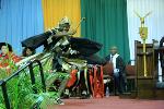 Benele Mvelase is ecstatic to receive his Bachelor of Education degree in Further Education and Training