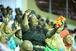 A mother jumps to her feet at graduation