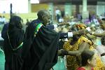 Thabani Kunene hugs Martha Hadabe