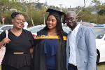 A proud moment for a graduand with her family