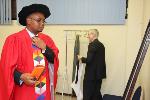 Professor Mabutho Sibanda getting ready