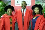 SANTHE Director, Professor Thumbi Ndung'u seen with his PhD graduates
