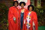 Center Dr Zamasomi Luvuno with her supervisors, left Prof Gugu Mchunu and right Prof Busi Ncama
